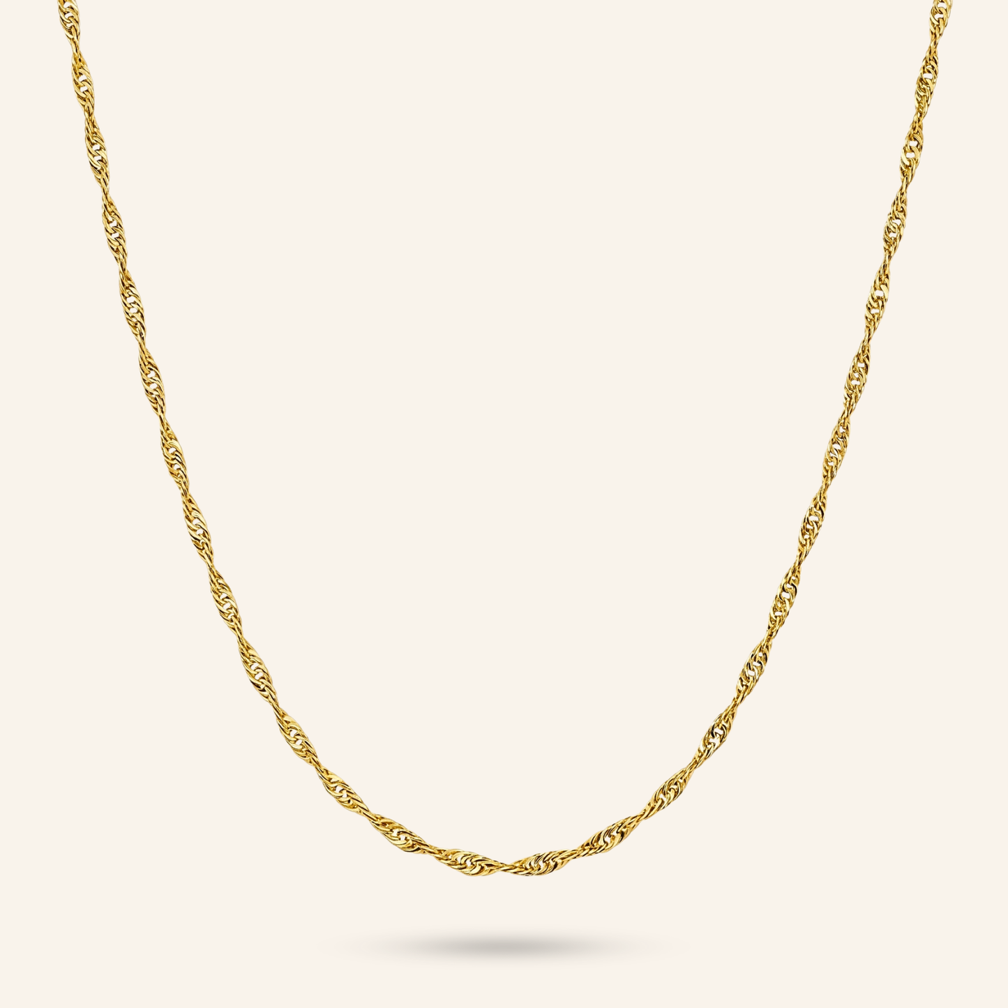 velora fine twist 18k gold-plated chain