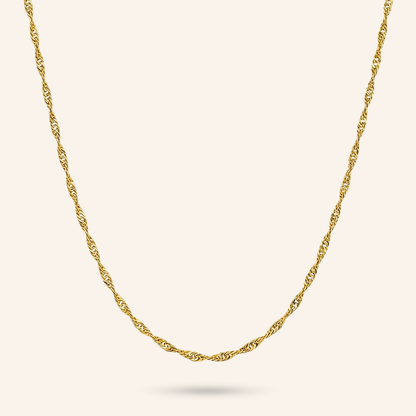 Velora Fine Twist 18K Gold-Plated Chain