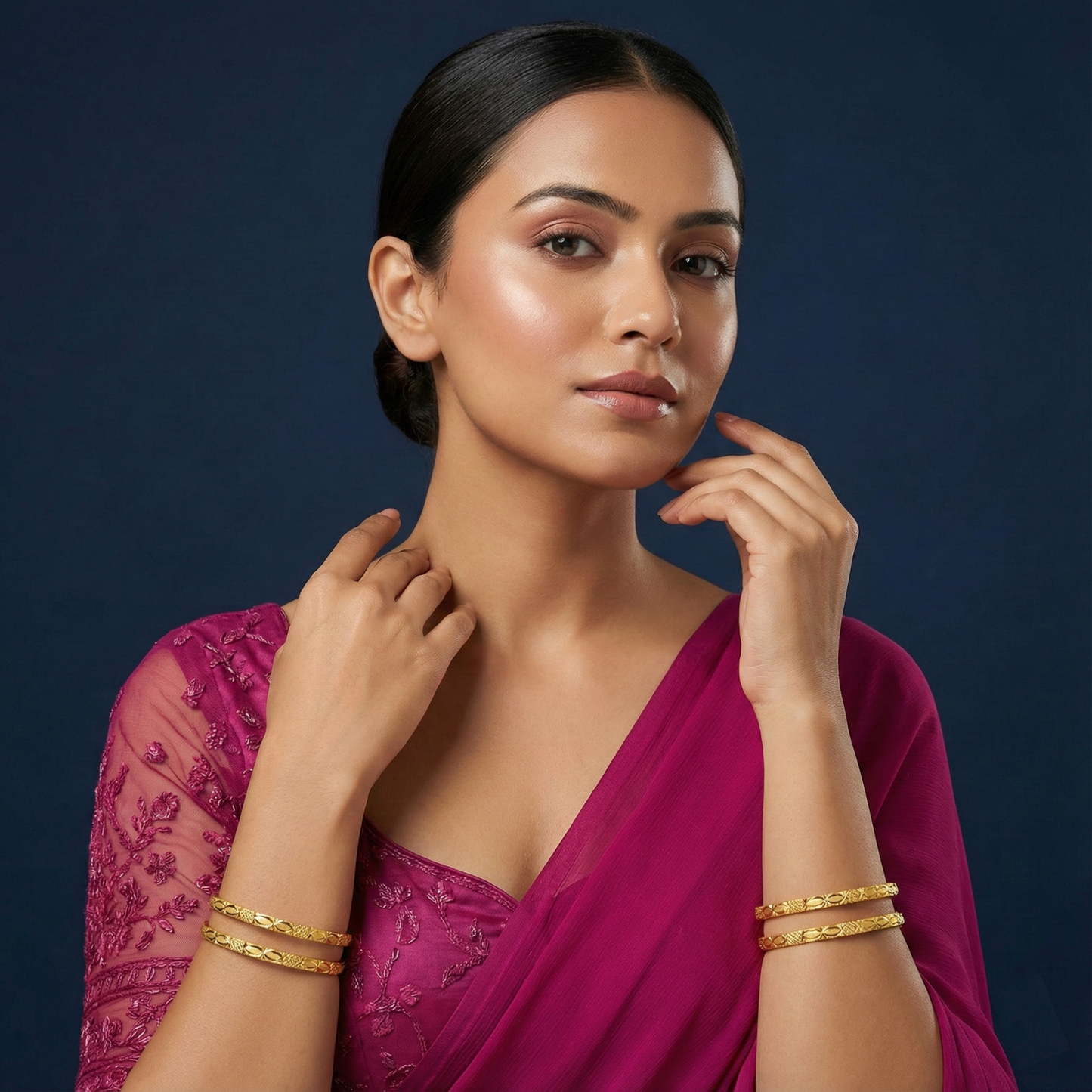 ruhani 18kt gold plated bangles