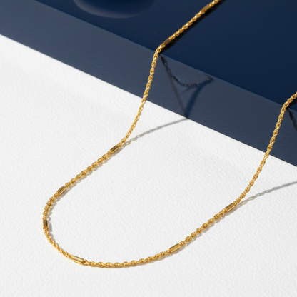 Imperial Luxe Twisted Gold Plated Chain