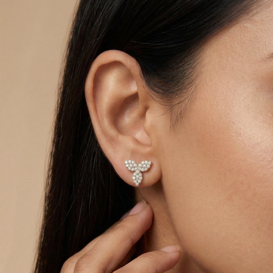 Gemini Sparkle 18K Gold Plated Studs