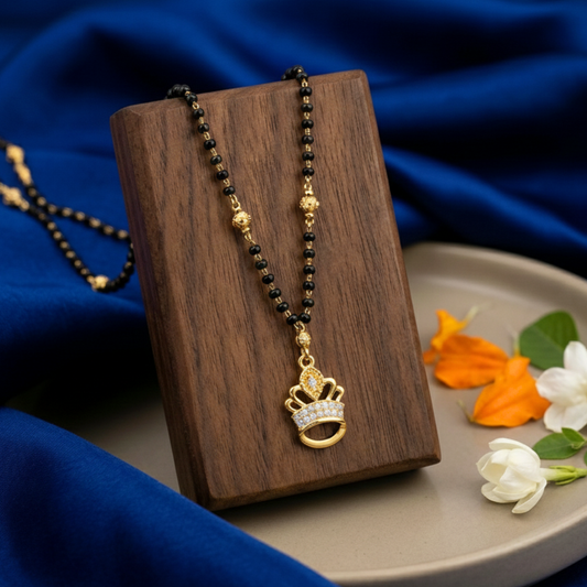 Golden Crown 18 KT Thick Gold Plated Mangalsutra