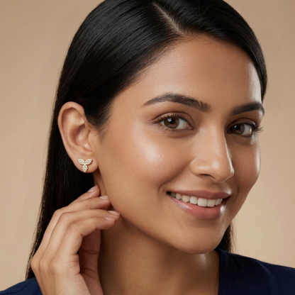 Gemini Sparkle Gold Plated Studs