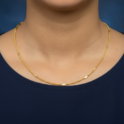 Imperial Luxe Twisted Gold Plated Chain
