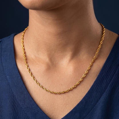 Velora Fine Twist 18K Gold-Plated Chain