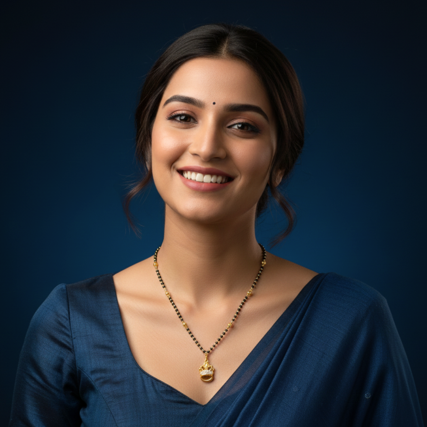 golden crown 18 kt thick gold plated mangalsutra