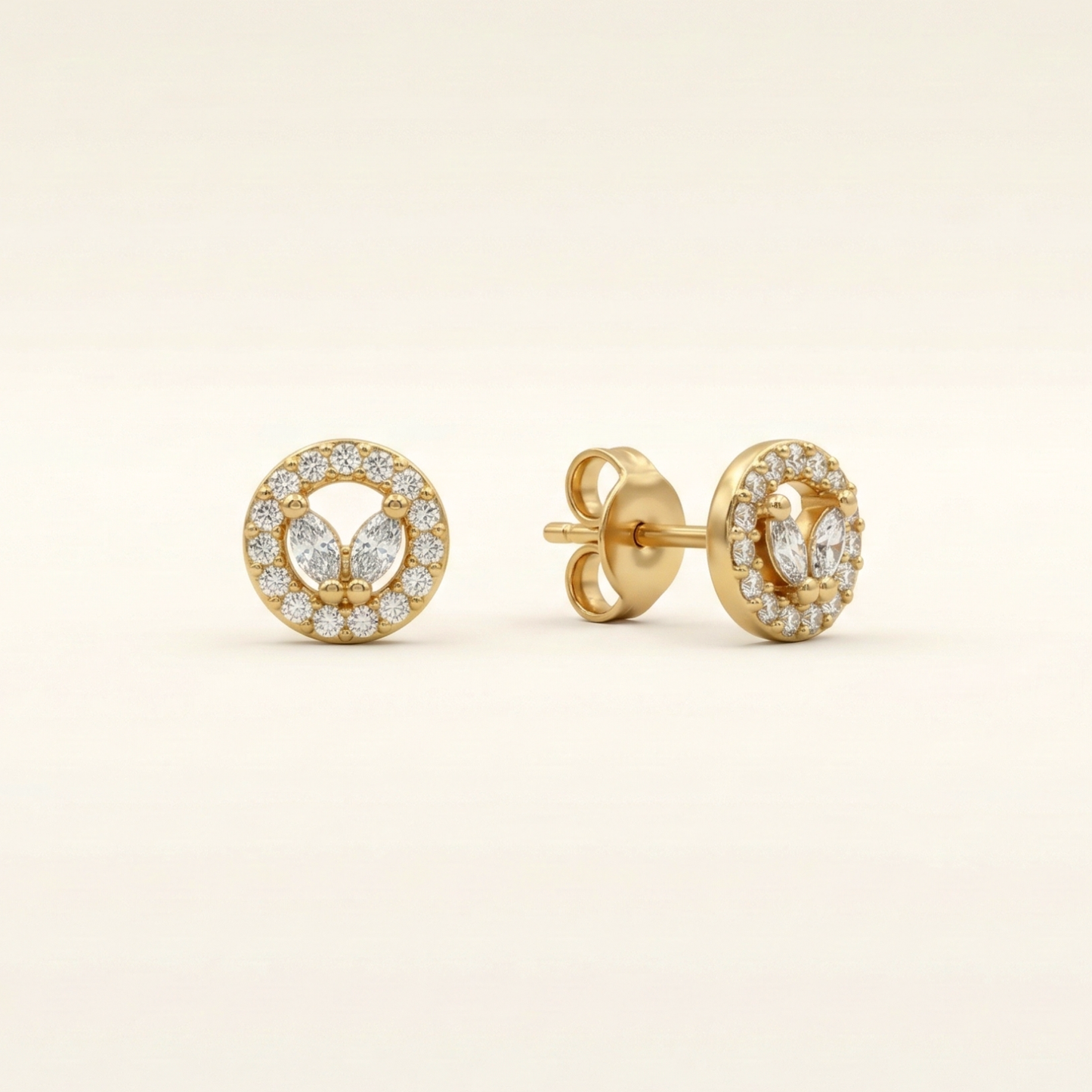gemini gleam gold plated studs