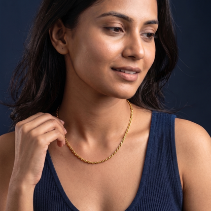 Velora Fine Twist 18K Gold-Plated Chain