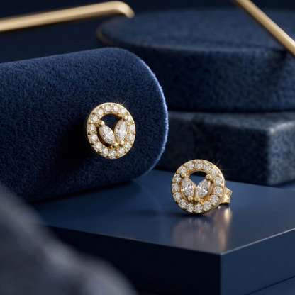 Gemini Gleam Gold Plated Studs