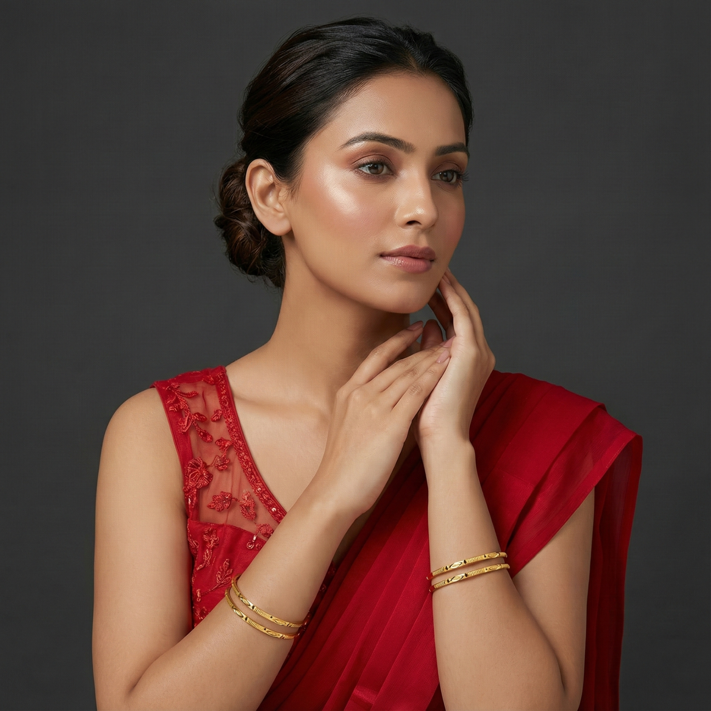 kavya 18kt gold plated bangles