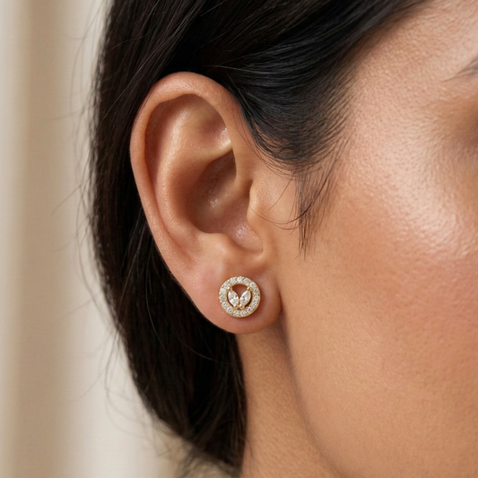 Gemini Gleam 18K Gold Plated Studs