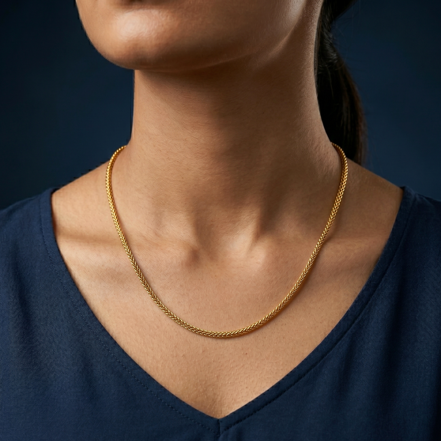 imperial weave 18k gold-plated chain