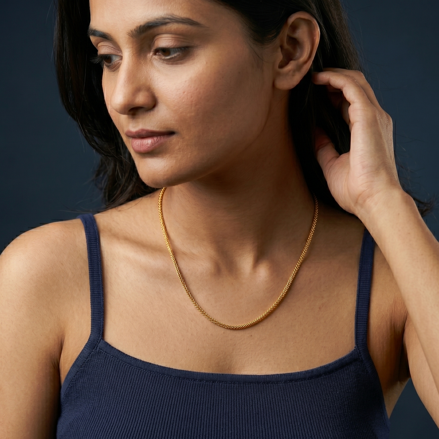imperial weave 18k gold-plated chain