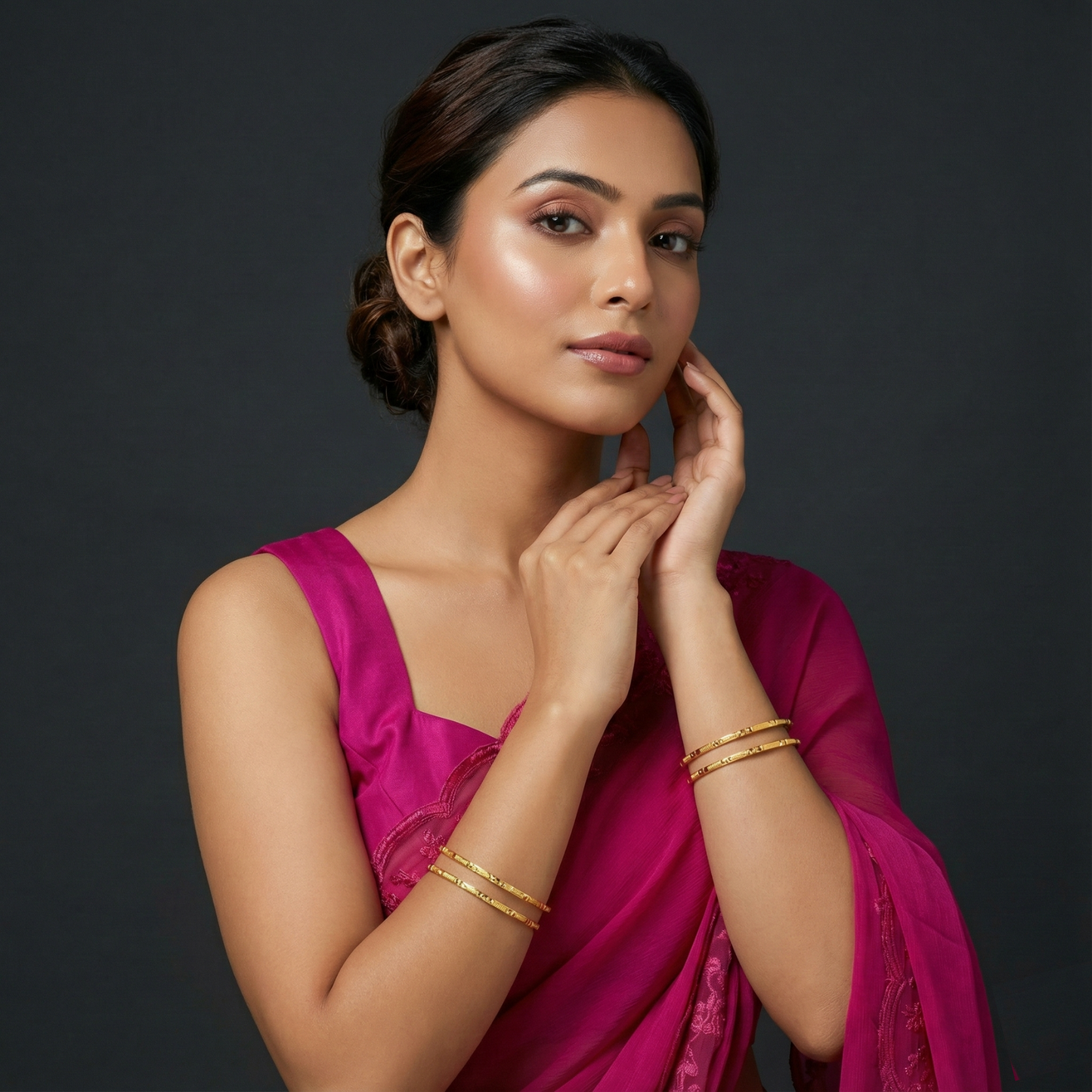 trisha 18kt gold plated bangles