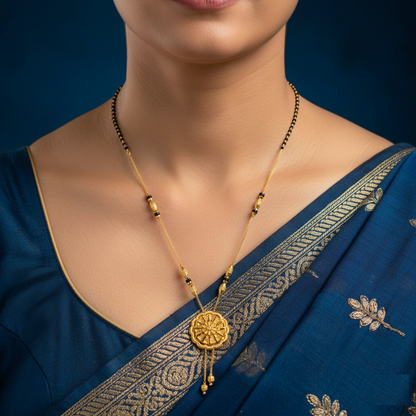 Golden Mandala 18 KT Thick Gold Plated Mangalsutra