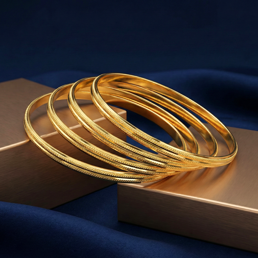 Dhriti Gold Plated Bangles (4 Pc)