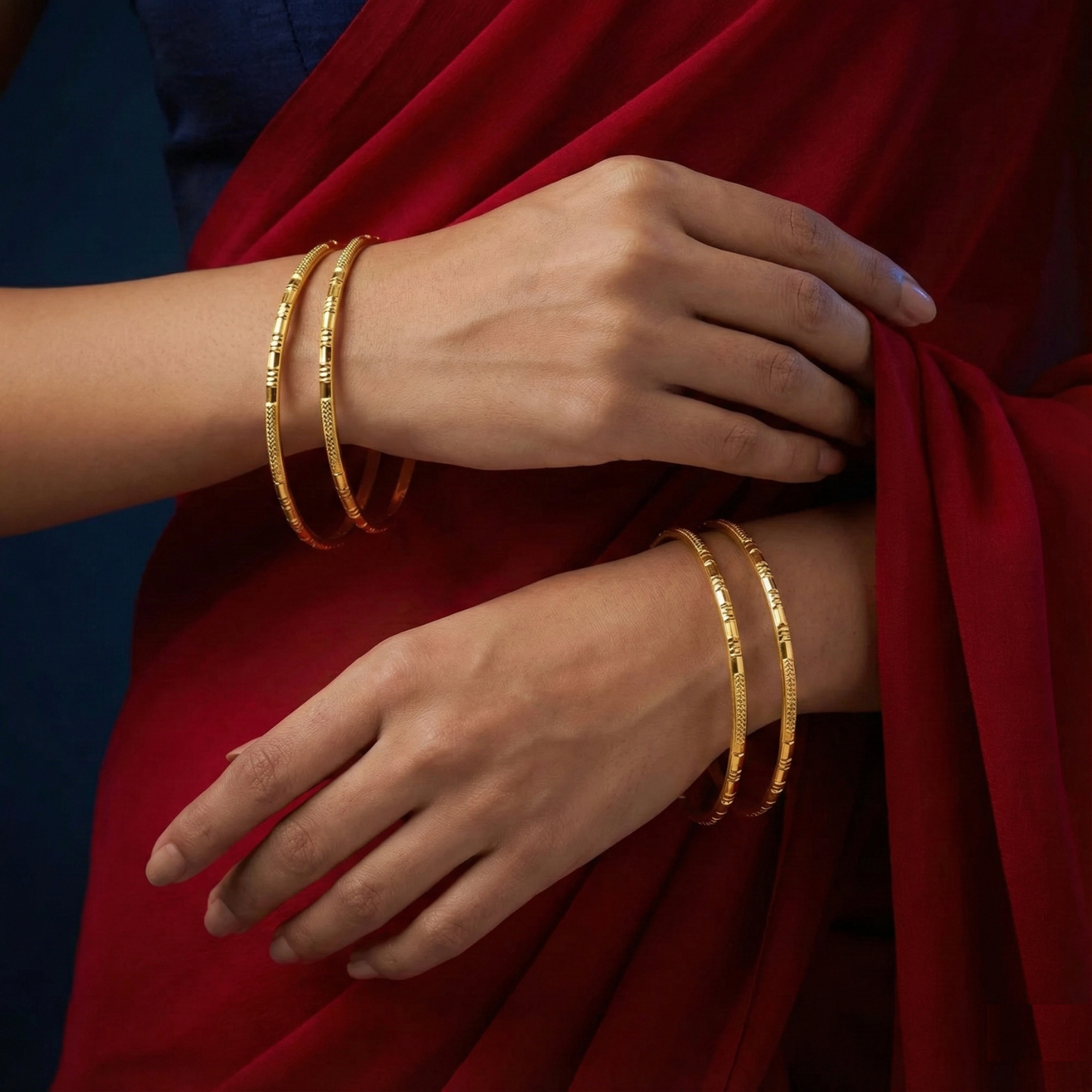 aarohi 18kt gold plated bangles