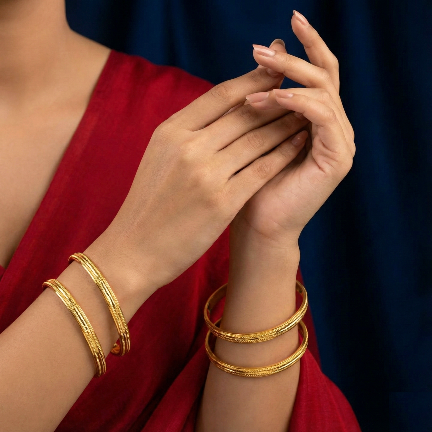 dhriti gold plated bangles (4 pc)