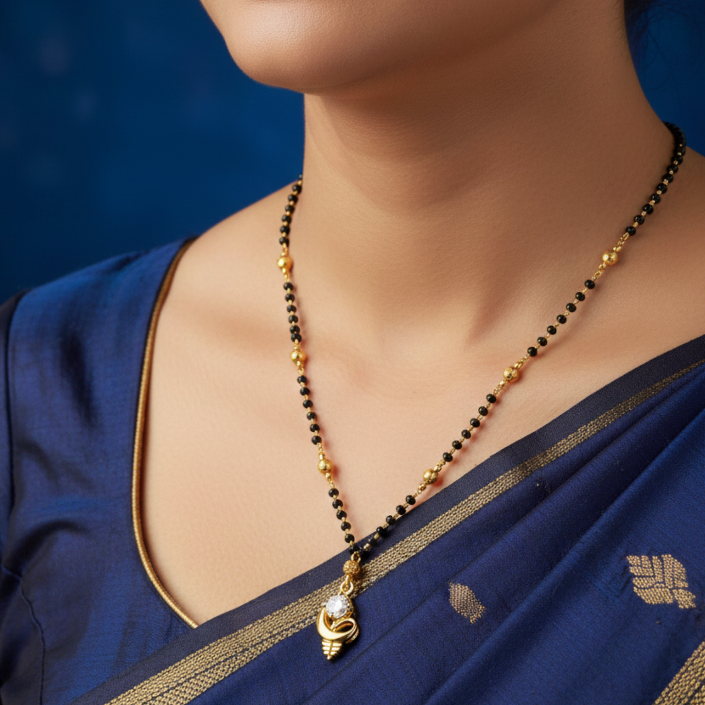 the pure promise 18 kt thick gold plated mangalsutra