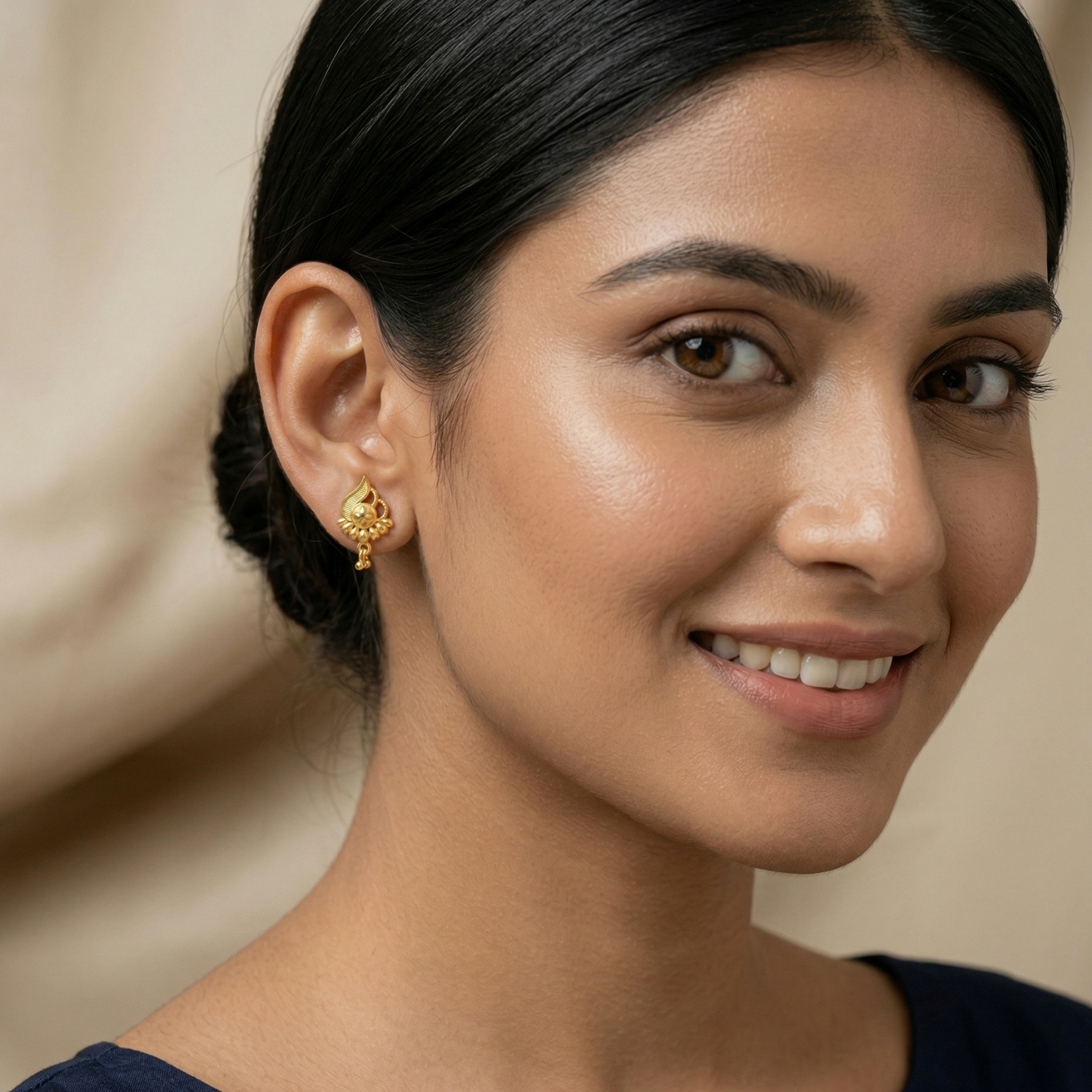 kathak gold plated earrings