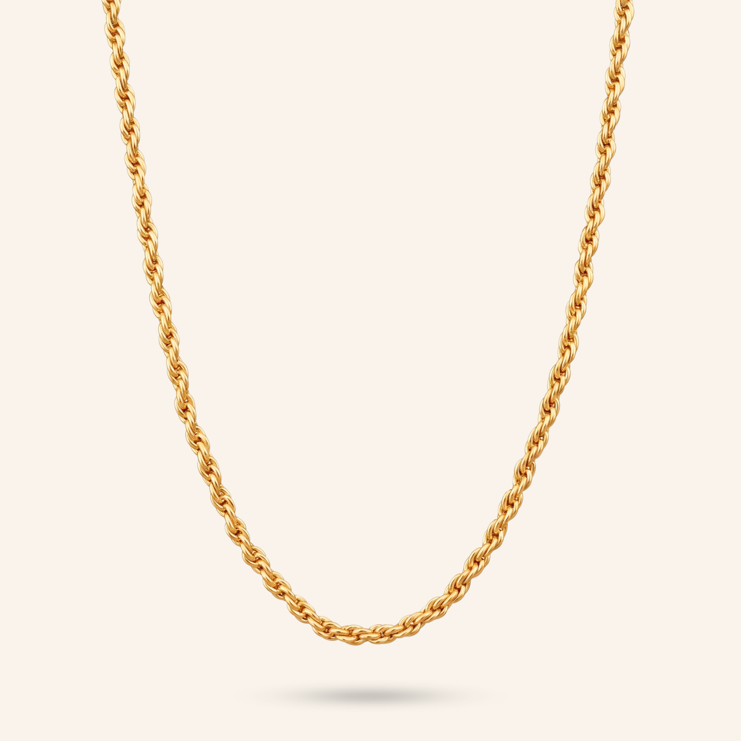 twisted charm 18k gold-plated rope chain