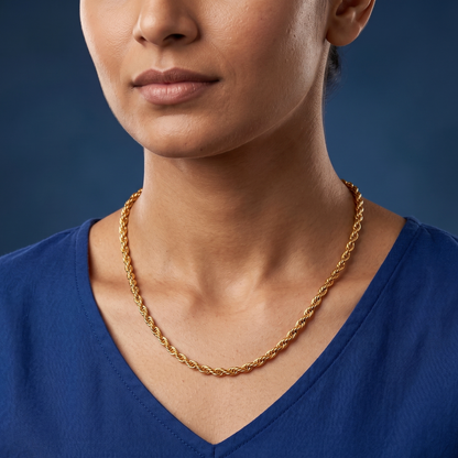 Twisted Charm 18K Gold-Plated Rope Chain