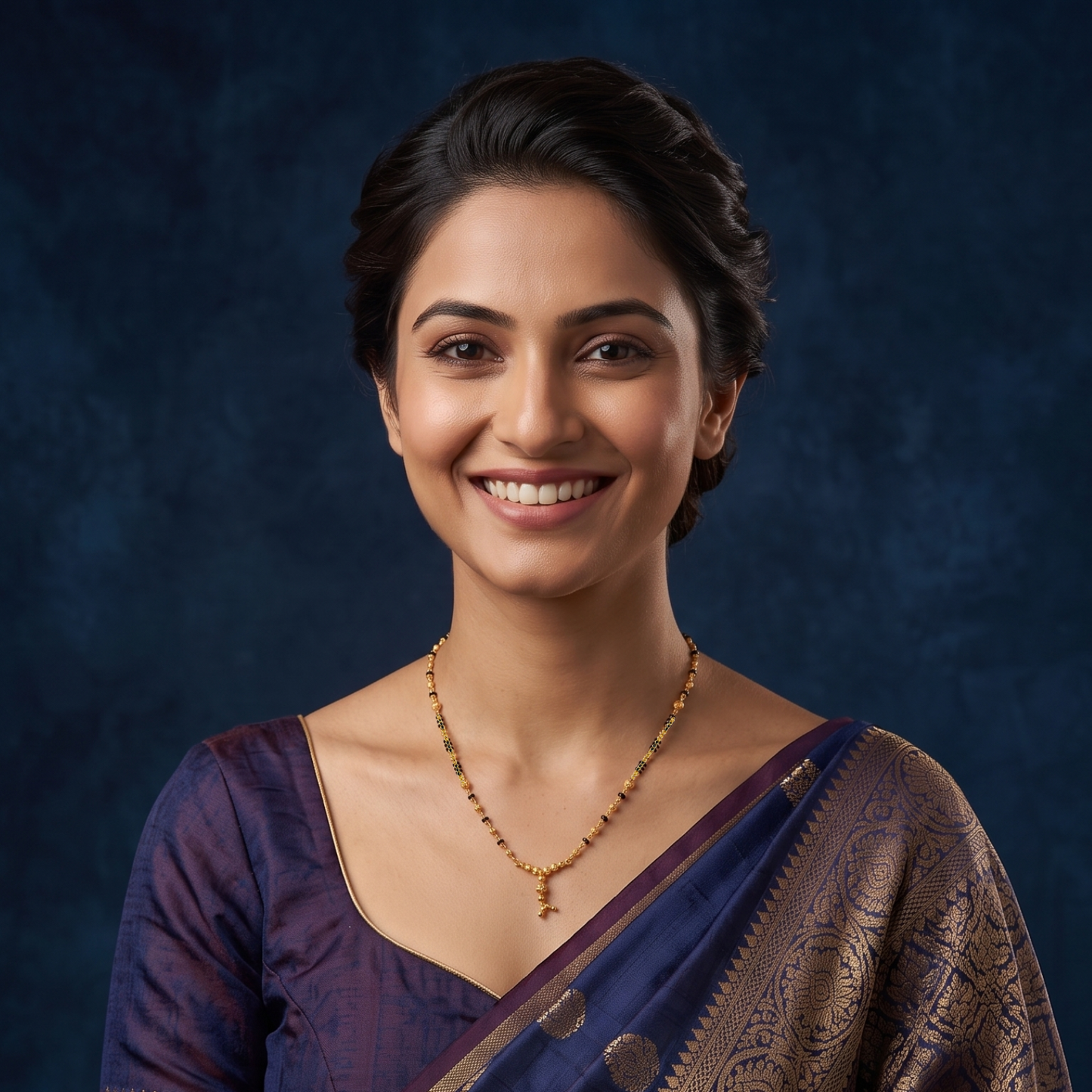 golden flourish 18k gold plated mangalsutra