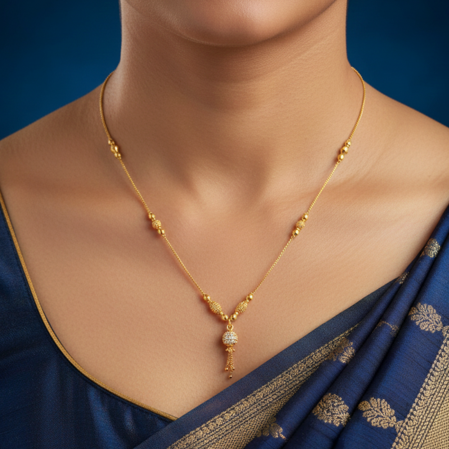 the eternal union 18 kt thick gold plated mangalsutra