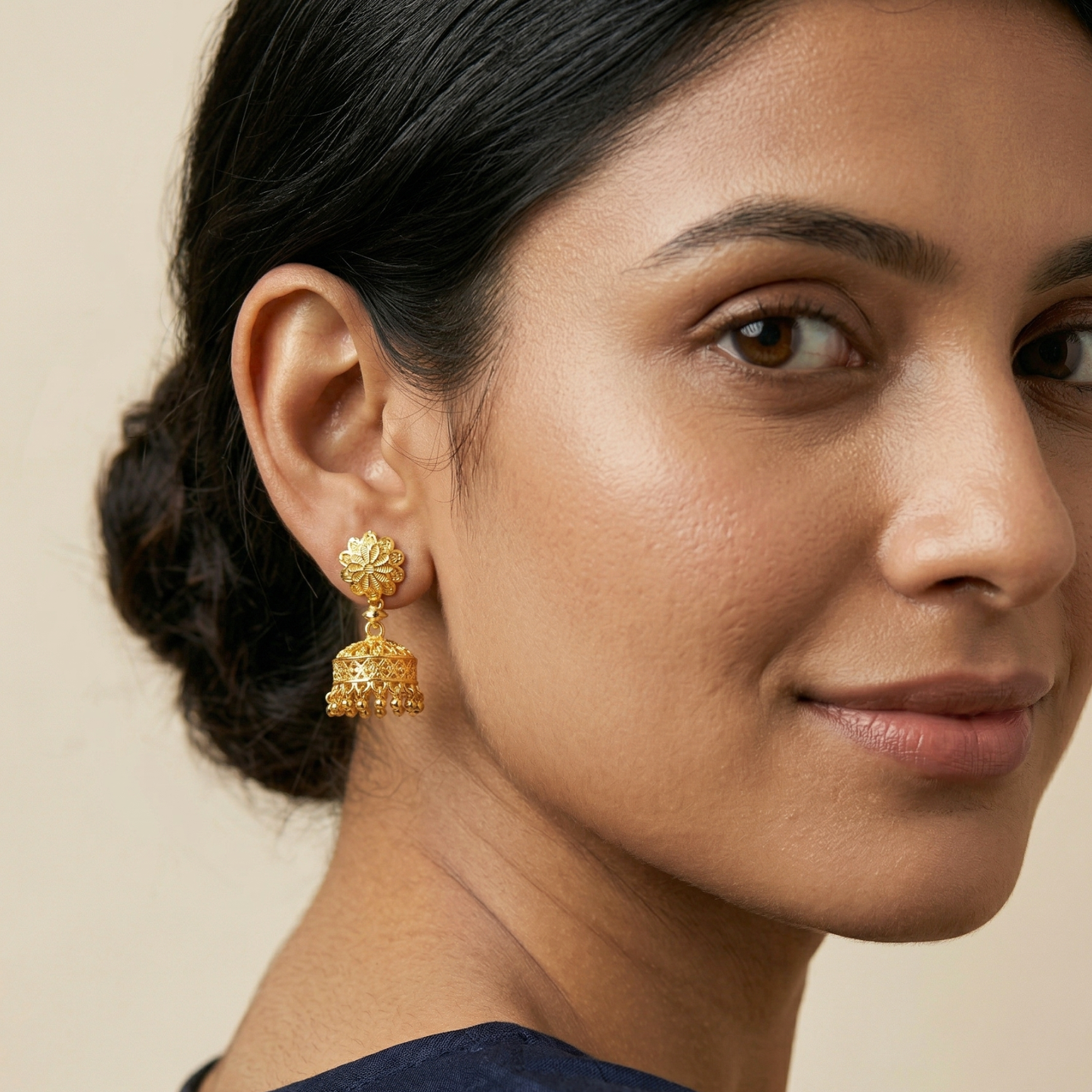 royal heritage 18k gold plated jhumkas