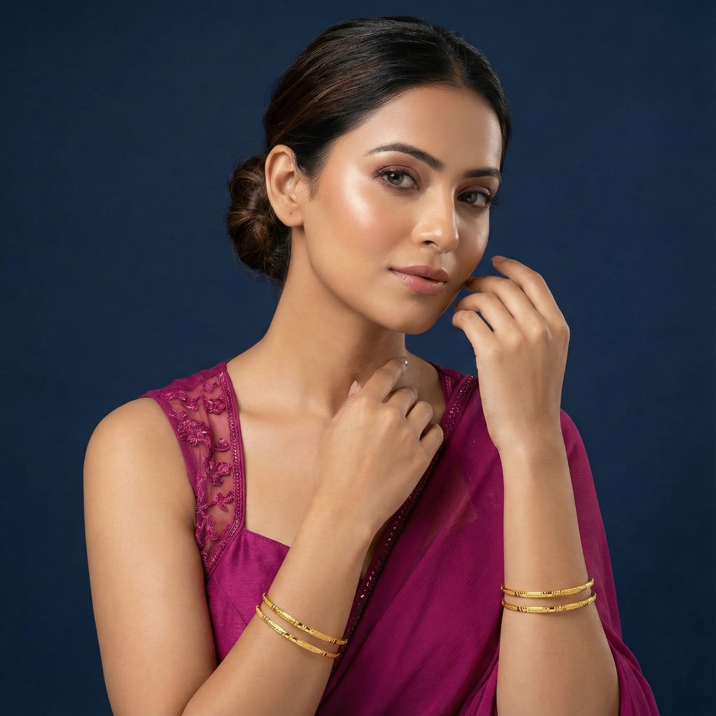aarohi 18kt gold plated bangles