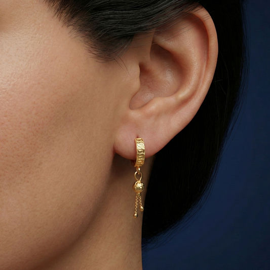 Modern Weave 18K Gold Plated Hoops