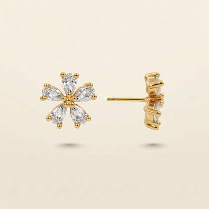 Petal Cluster Gold Plated Studs