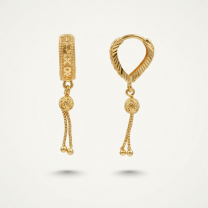 Bloom Gold Plated Tassel Hoops