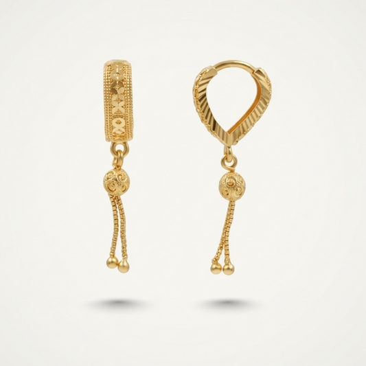 Bloom Gold Plated Tassel Hoops