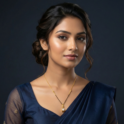 Modern Geometry 18 KT Thick Gold Plated Mangalsutra