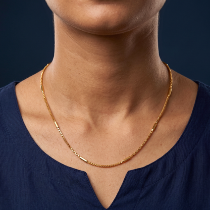 Golden Rhythm Bars 18K Gold Plated Chain
