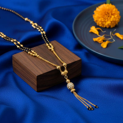 Vivid Grace 18 KT Thick Gold Plated Mangalsutra