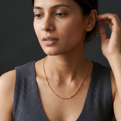 Golden Rhythm Bars 18K Gold Plated Chain