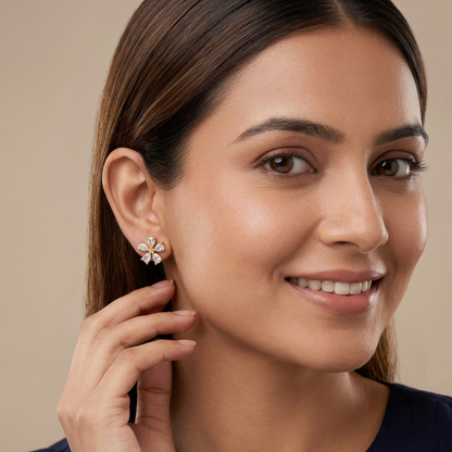 Petal Cluster Gold Plated Studs