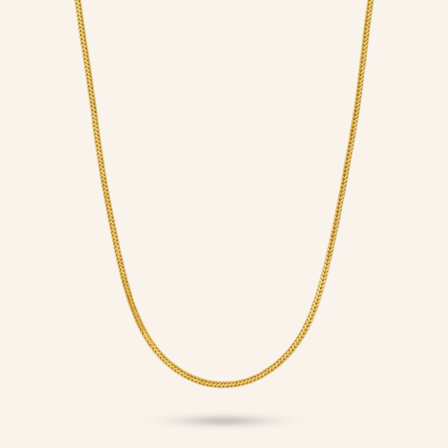 golden sleek 18k gold plated chain