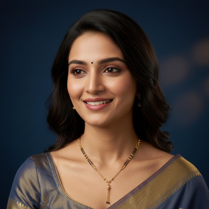Vivid Grace 18 KT Thick Gold Plated Mangalsutra