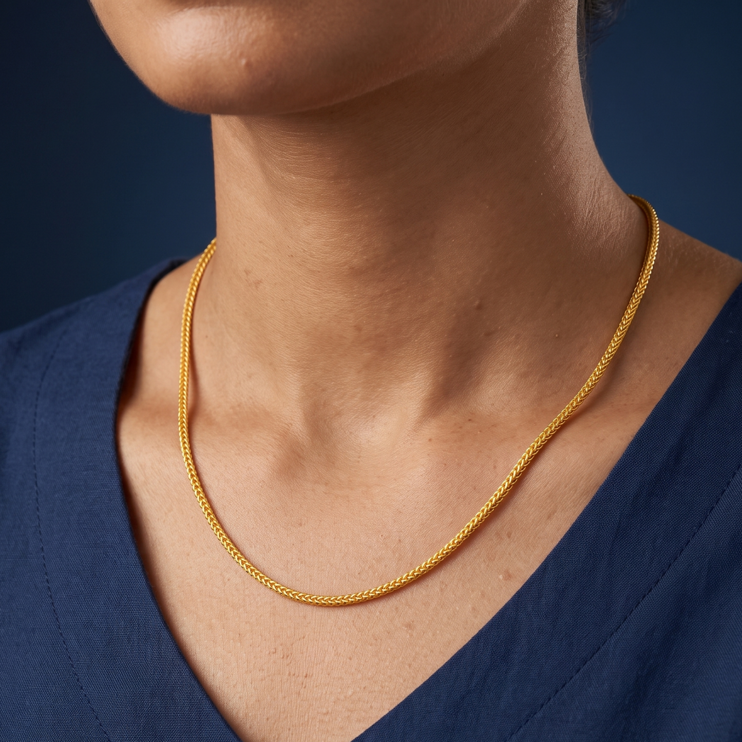 golden sleek 18k gold plated chain