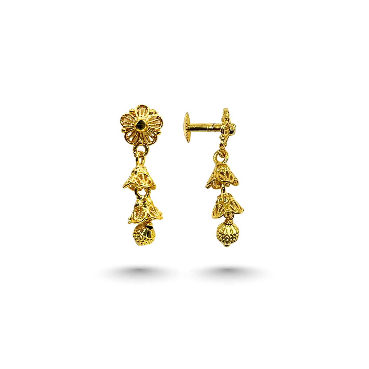 prabha gold plated jhumkas