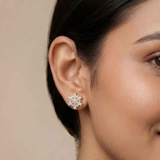 Grand Celestial 18K Gold Plated Studs