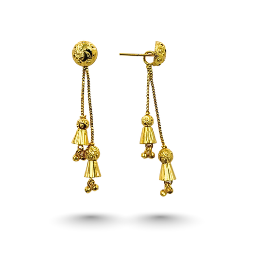 Tarang Sui Dhaga Gold Plated Earrings