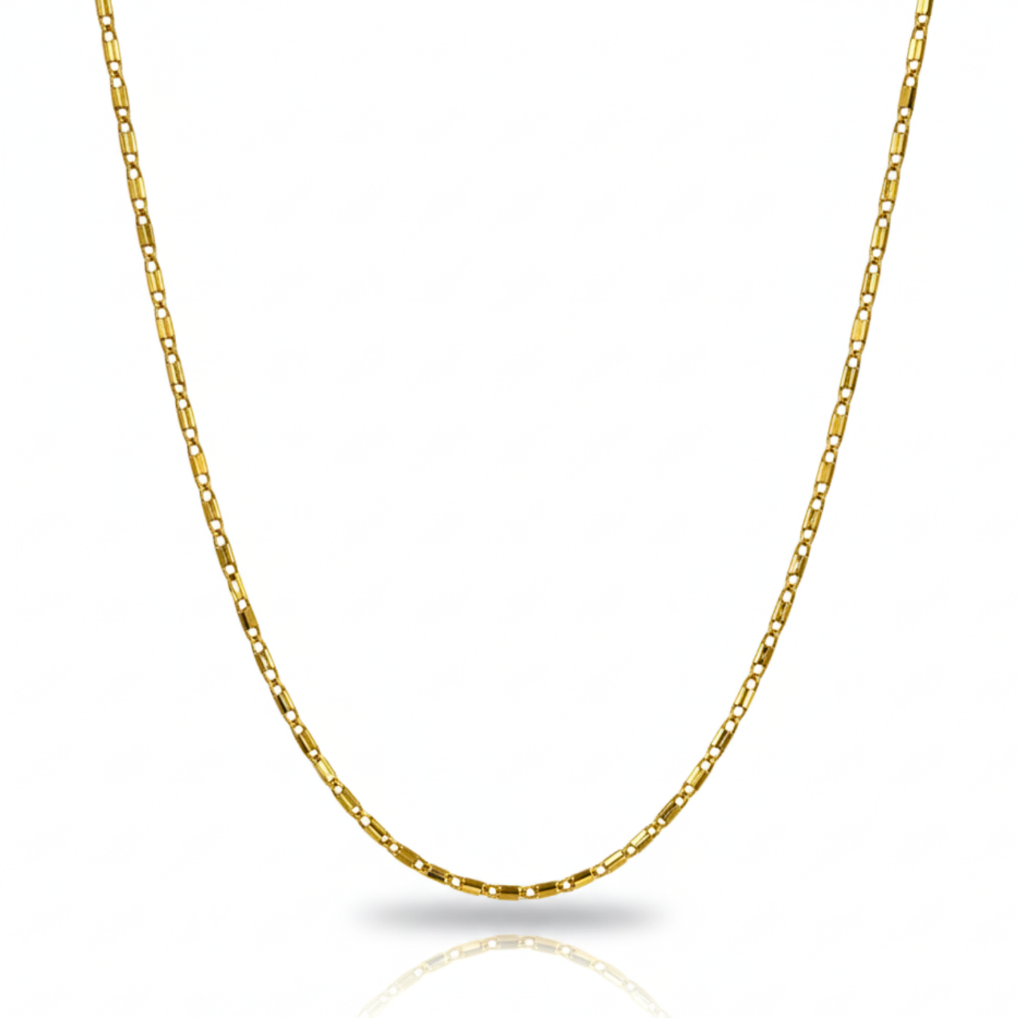 anchor gleam gold-plated link chain