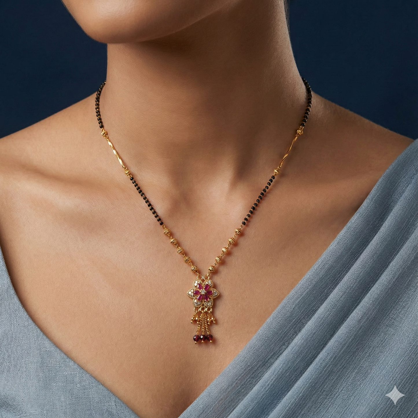 radiant gold plated mangalsutra