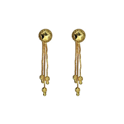 Tridhara Gold Plated Sui Dhaga Earrings