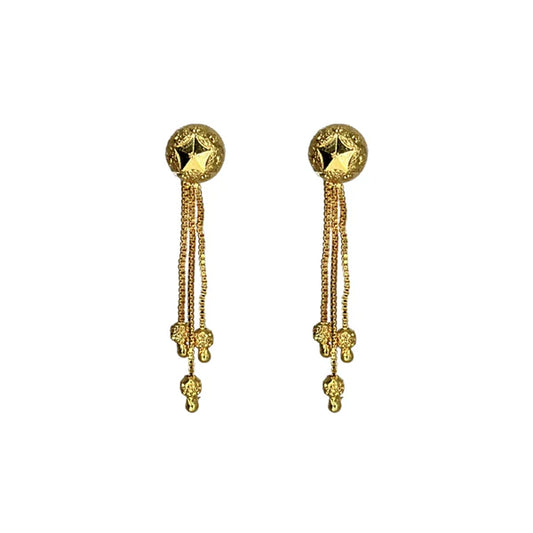 Tridhara Gold Plated Sui Dhaga Earrings