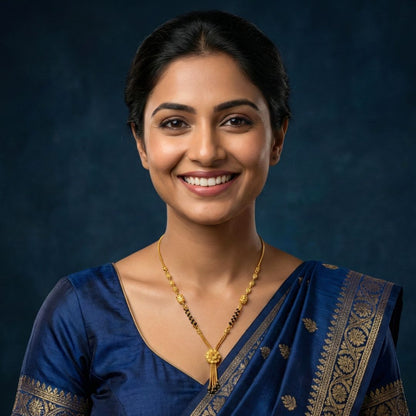 Kanaka Pushpa 18 KT Thick Gold Plated Mangalsutra